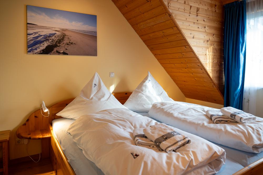Schlafzimmer der Wohnung Nordlicht