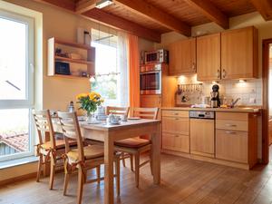 Essbereich und Küche der Wohnung Nordlicht